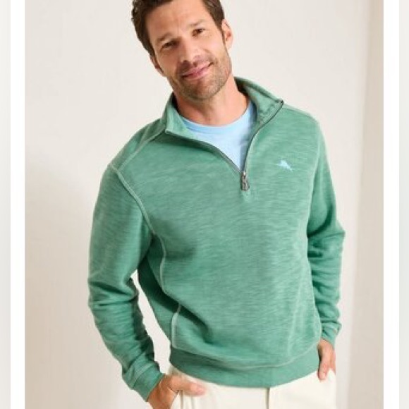 Tommy Bahama Tobago Bay Half Zip Sweater - Island Navy